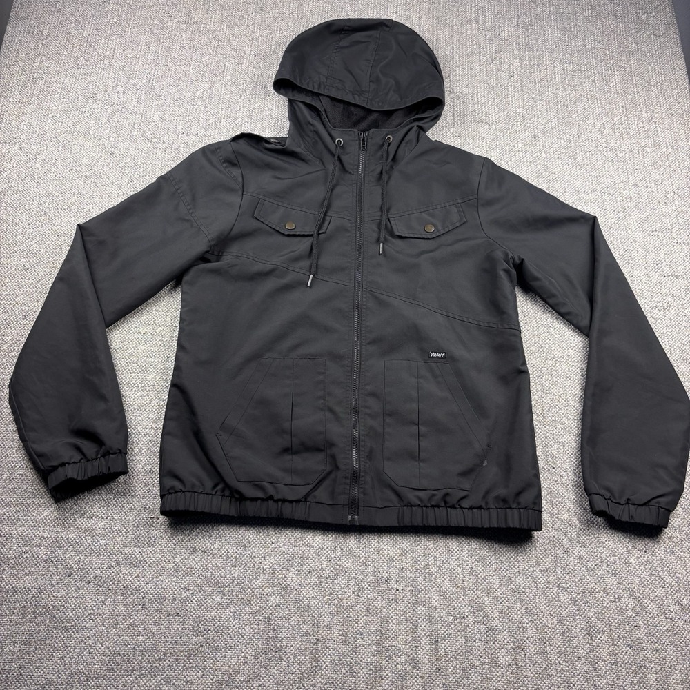 Volcom True To This Hooded Jacket Boys Youth Size Large (14) Full Zip Black